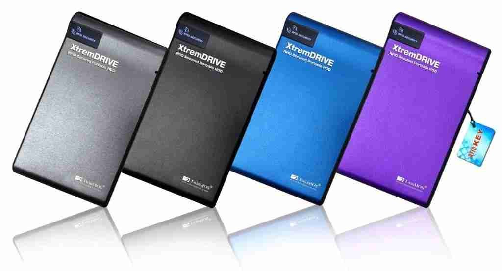 TwinMOS has launched a new type of portable HDD with RFID sensing and AES encryption